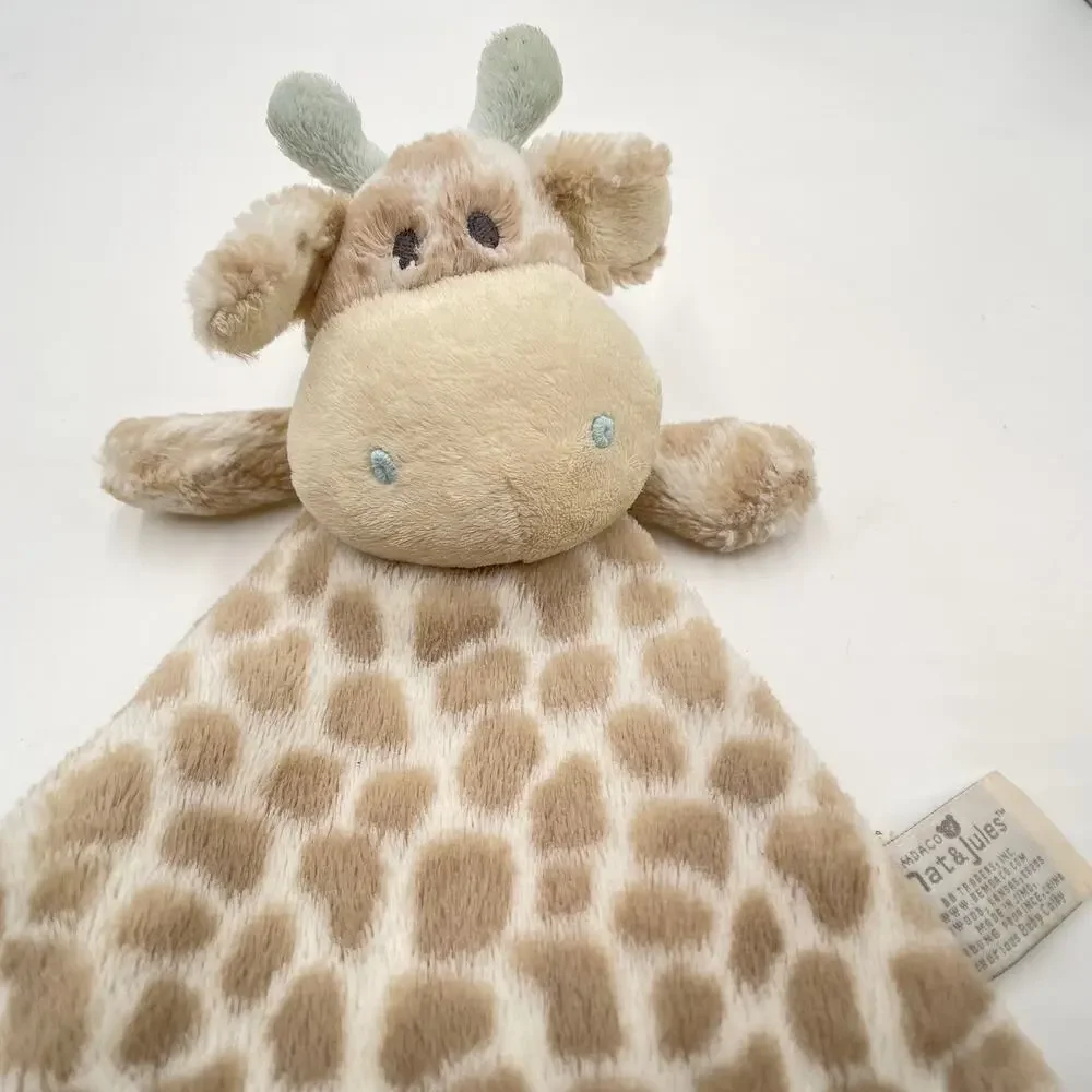 Nat & Jules Demdaco Giraffe Mint Green Big Feet Lovey Luxurious Baby Colby 2014